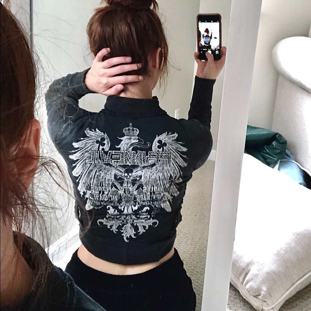 Vintage punk cropped jacket
